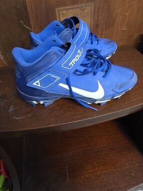 Nike Force Trout 8 Keystone Baseball Cleats - Royal Blue/White - Size 8